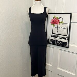 Aritzia Babaton Navy Midi Tank Dress Size XS